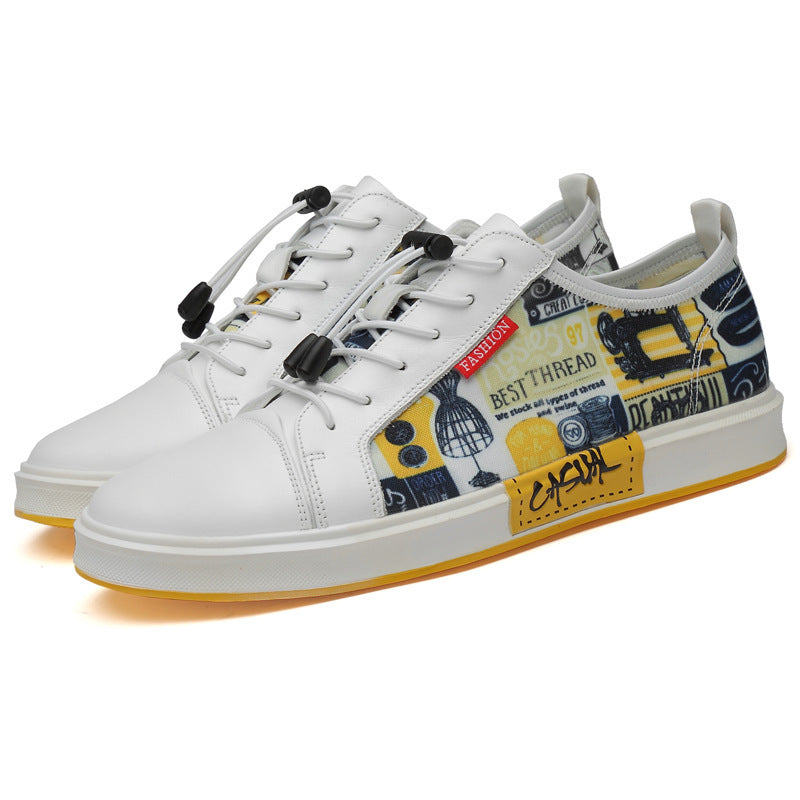 Men'S Low-Top Fashion All-Match Leather Sneakers