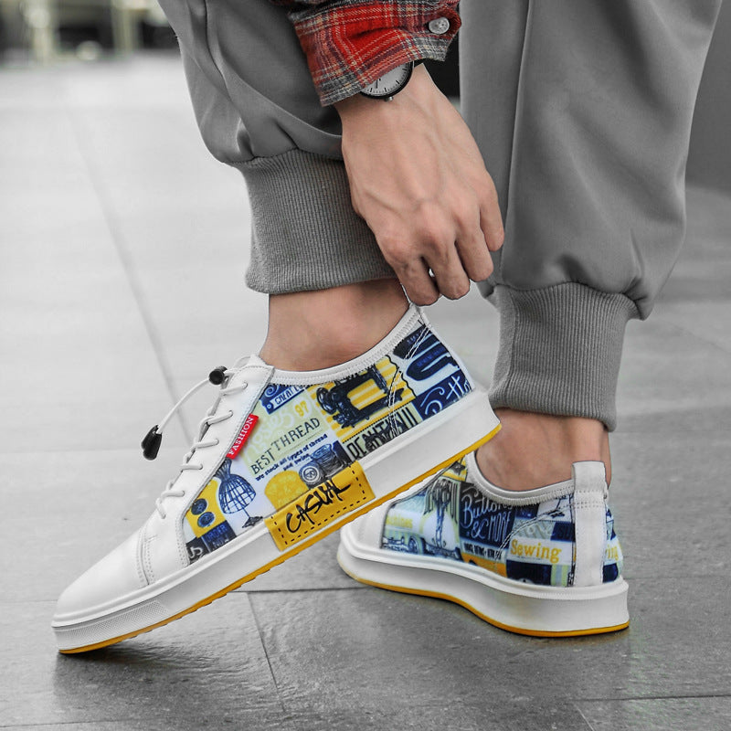 Men'S Low-Top Fashion All-Match Leather Sneakers