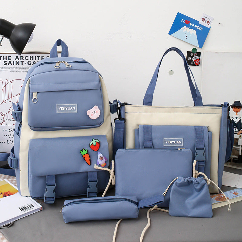 Canvas Women Korean Harajuku 6 Backpack Set Offer