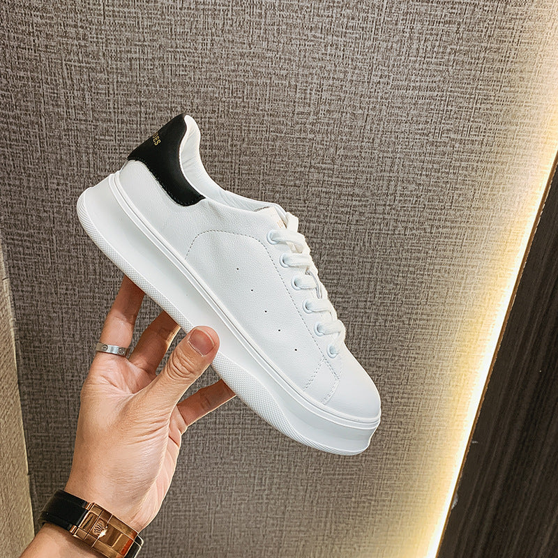 Genuine-Leather White Sneakers for Women