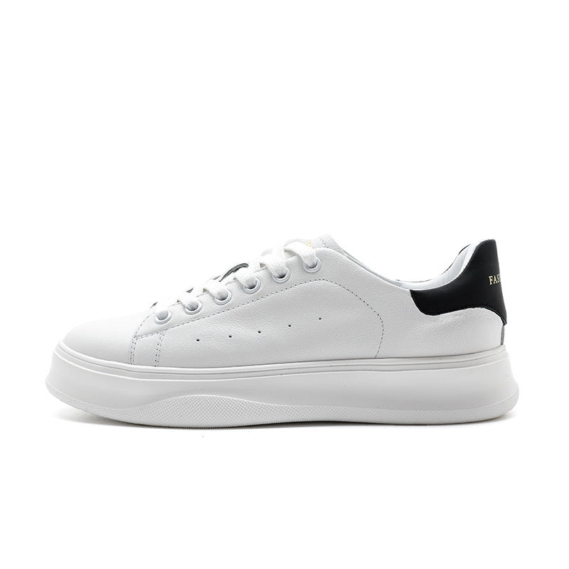 Genuine-Leather White Sneakers for Women