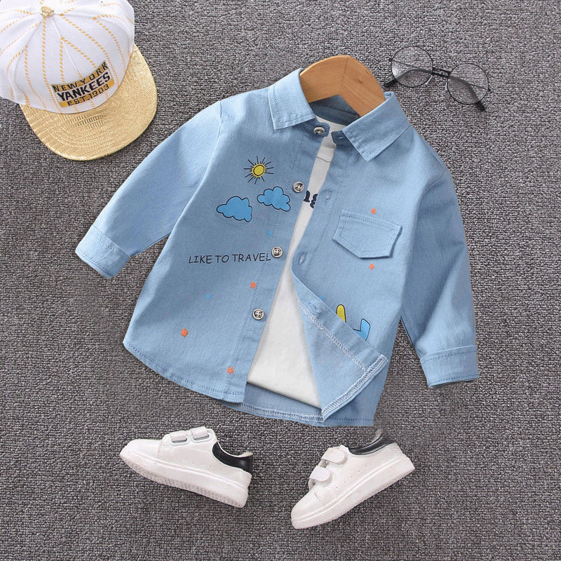 Pure Cotton Thin Children'S Spring And Autumn Children'S t Shirt