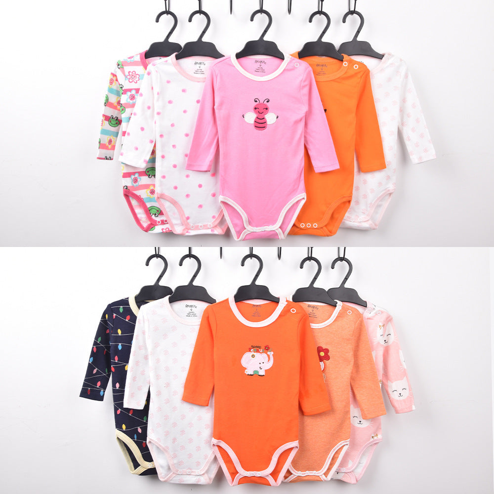 Redkite Class A Baby One-piece 5-piece Pack Cute Long Sleeve Romper