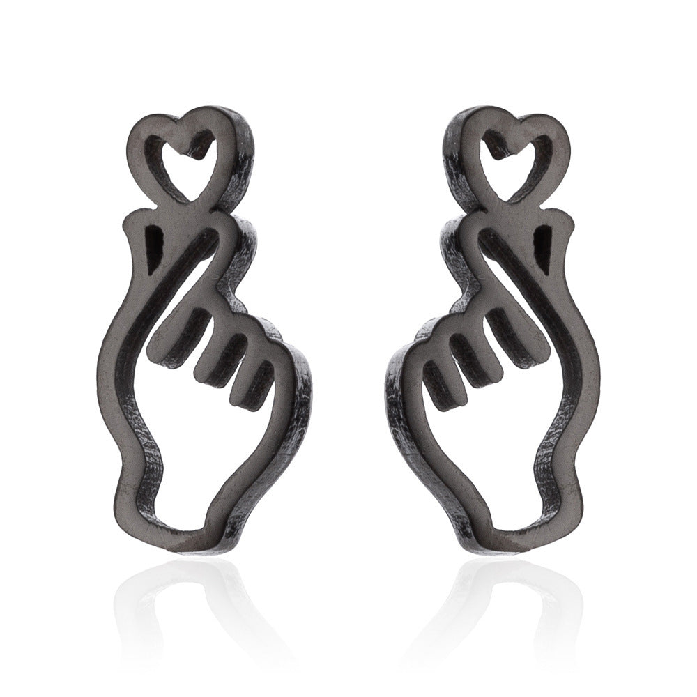 Korean fashion stainless steel ear jewelry