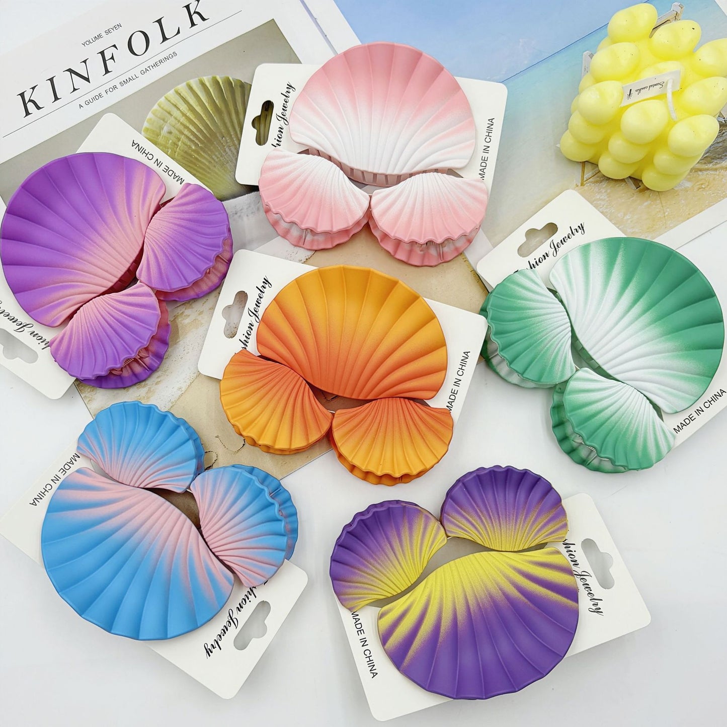 Gradient Frosted Hair Clip Set