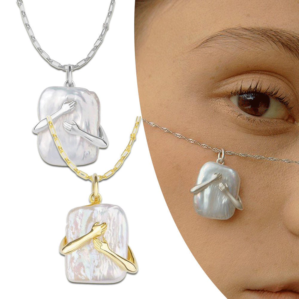 Unique Square Baroque Hug Necklace