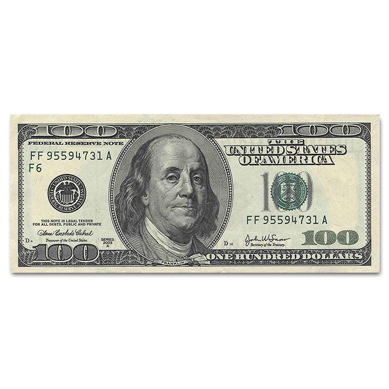 100 dollar poster