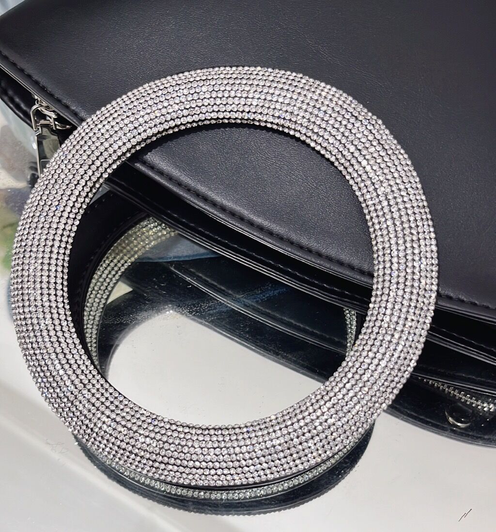 Diamond Round Handle Portable Basket Bag