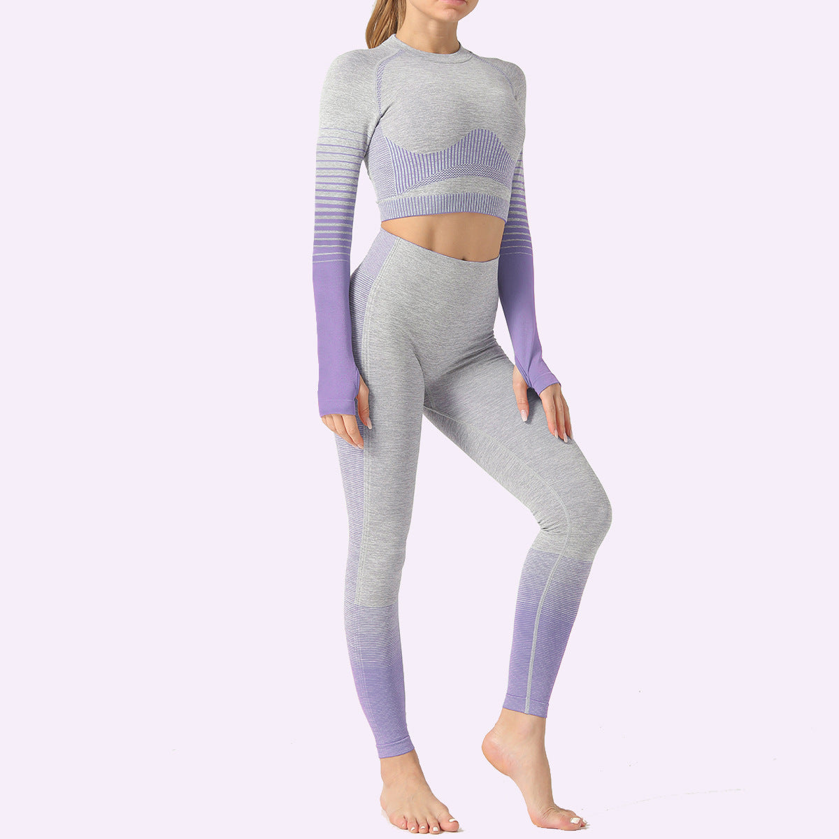 LANTECH Women Yoga Gym Fitness Athletic 2 Pcs Sports Suits Set