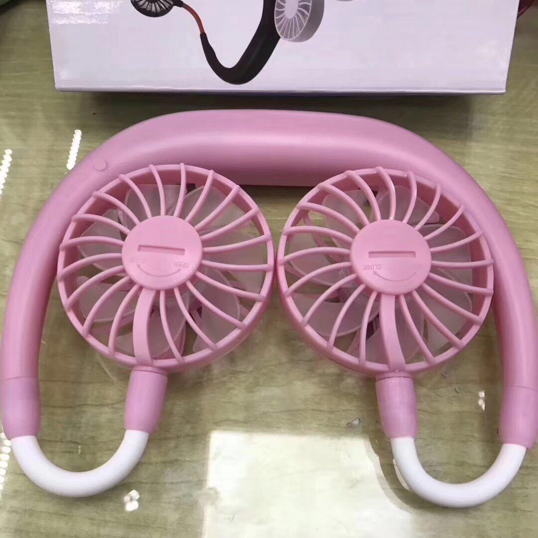 充電式ポータブル怠惰な扇風機学生用デスクトップ扇風機吊り下げ式首かけ扇風機