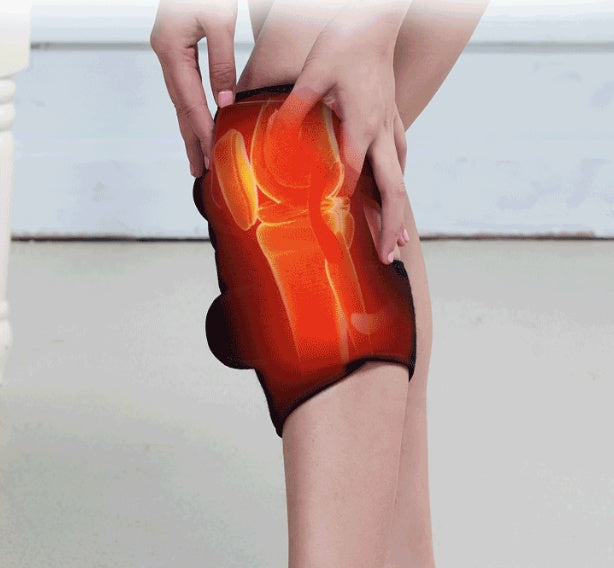 Beheiztes Kniemassagegerät, verschiedene Vibrations- und Heizmodi, 3-in-1-verstellbare Bandage für Knie, Schultern und Gelenke