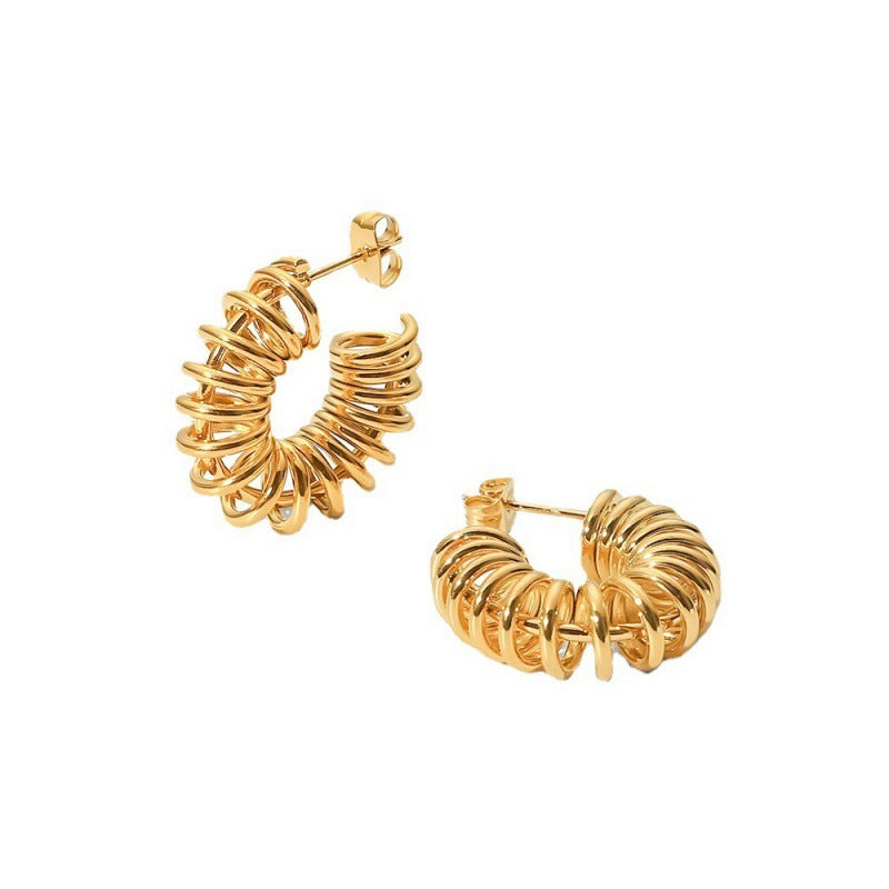Titanium 18K Gold Earrings