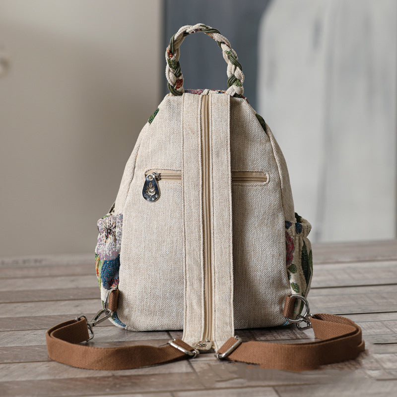 Hand-woven Shoulder Vertical Lightweight Canvas Small Bag