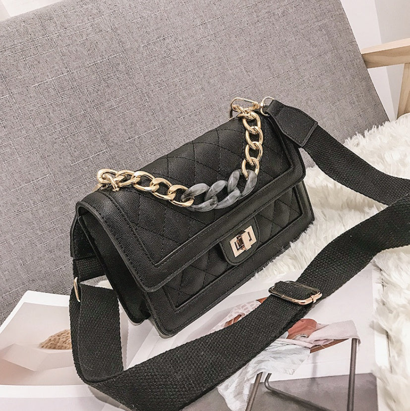 Small fragrance rhombic retro handbags gradient chain shoulder bag
