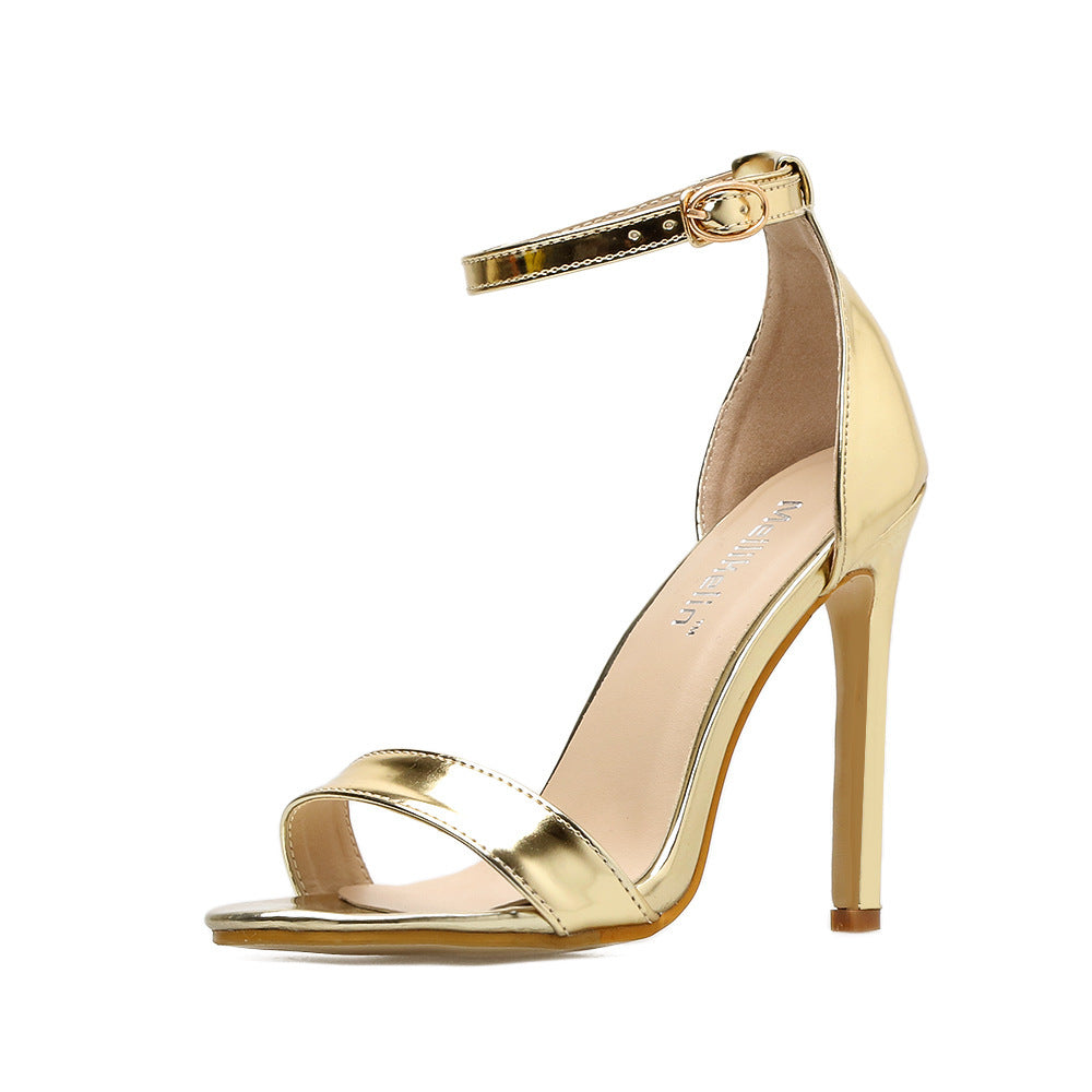 High Heels Gold And Silver Wedding Shoes