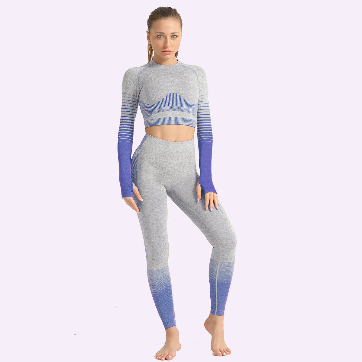LANTECH Women Yoga Gym Fitness Athletic 2 Pcs Sports Suits Set