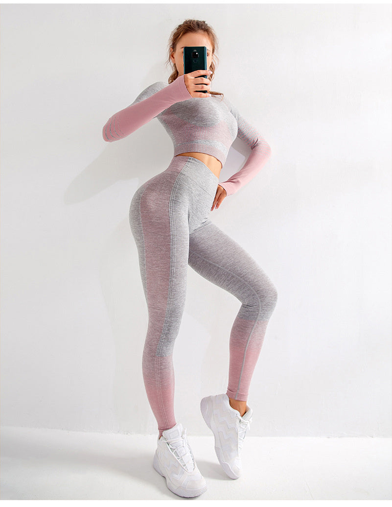 LANTECH Women Yoga Gym Fitness Athletic 2 Pcs Sports Suits Set