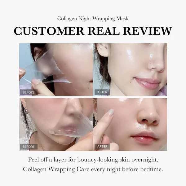 Gesichtsmaske Collagen Wrapping Mask Straffende Elastizität & Feuchtigkeitsversorgung Anti-Falten Für die Hautpflege