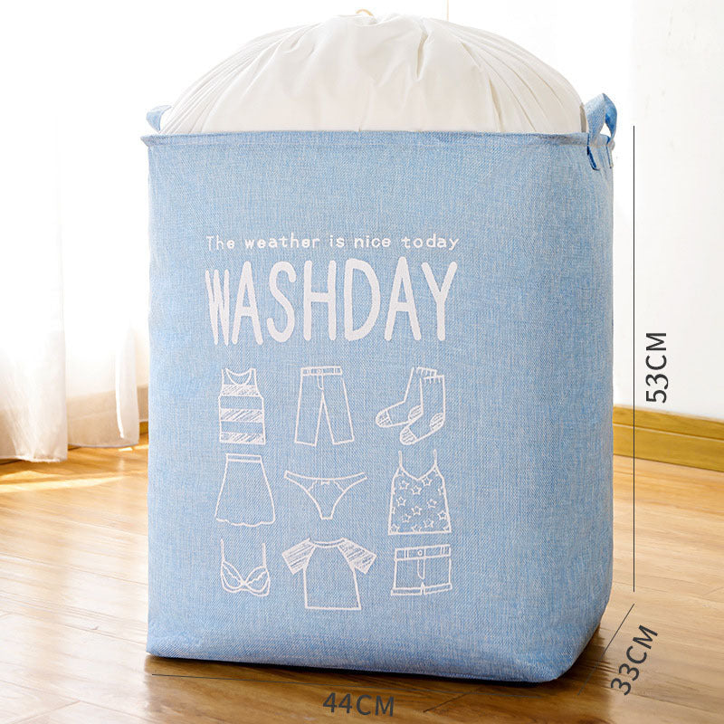 Quilt Storage Bag Folding Drawstring Dirty Clothes Basket