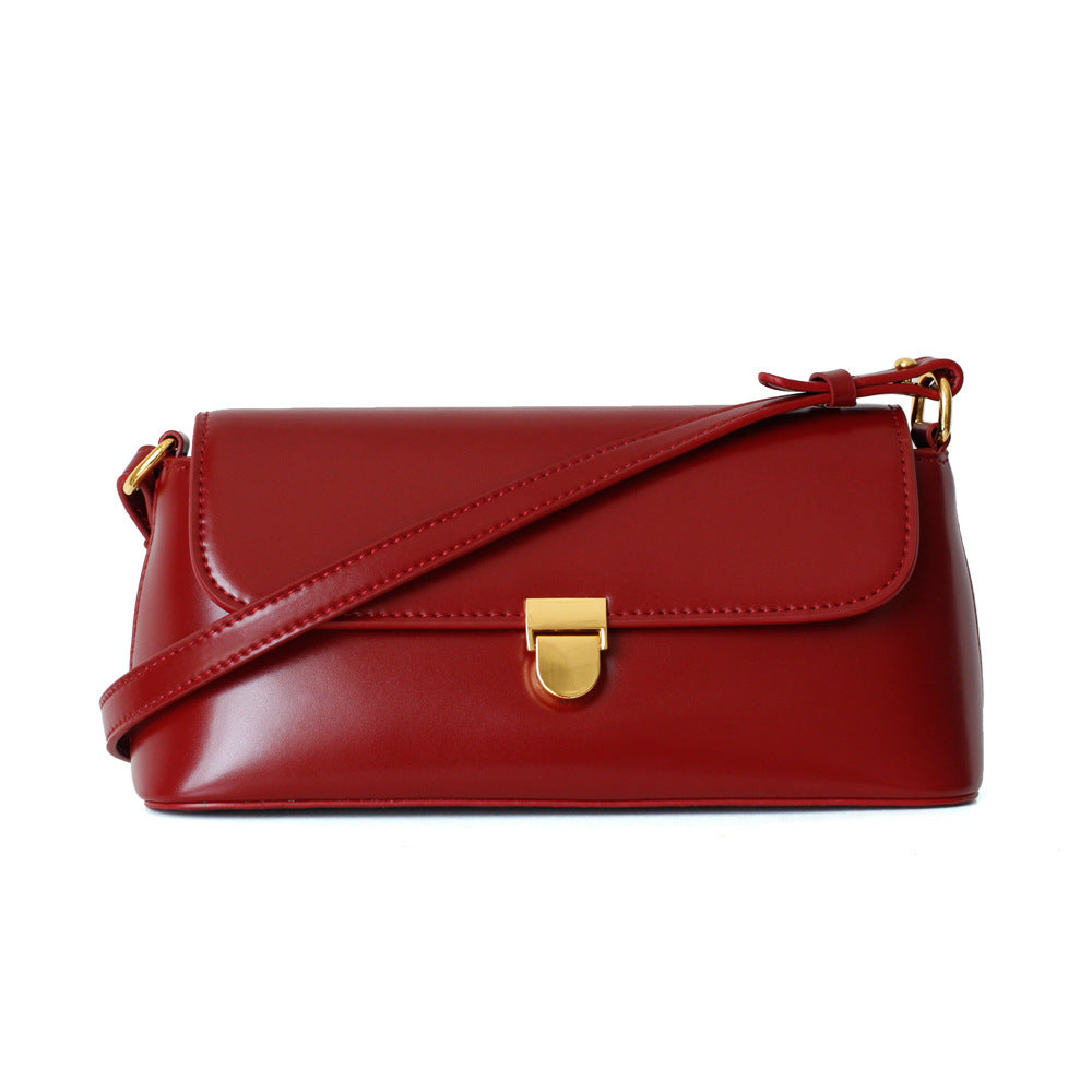 Mode Baguette Retro Leder Achseltasche Schulter
