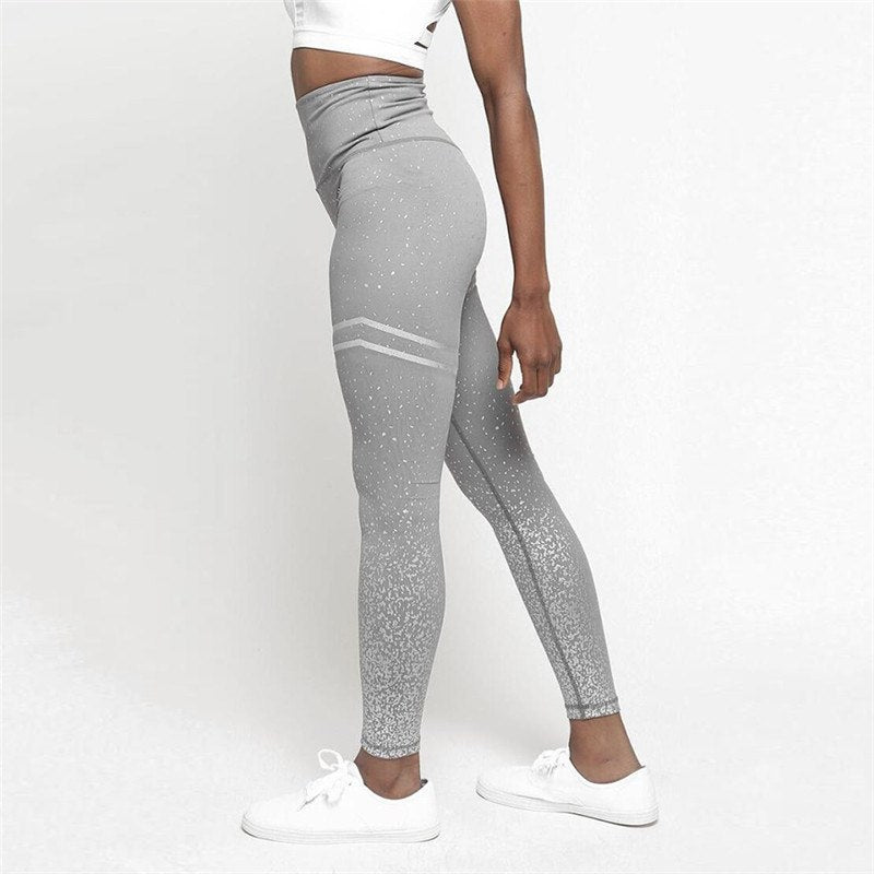 Hot Stamping Yoga Pants High Waist Stretch Fitness