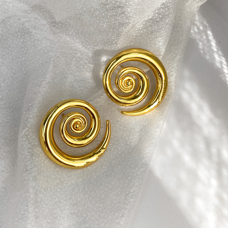 Geometrische Rotation 18K Gold Ohrringe