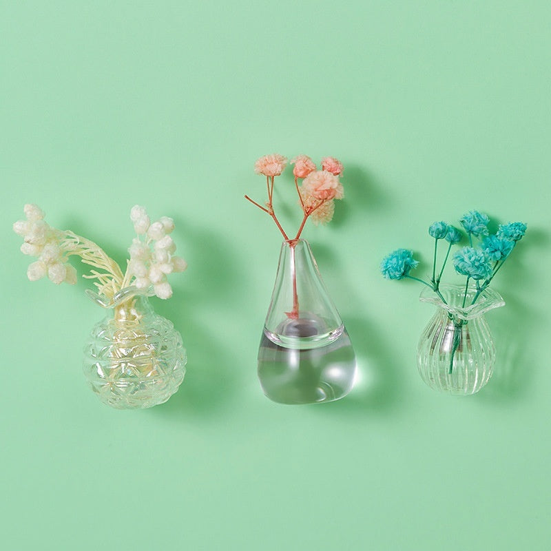 Magnetic Three-dimensional Decoration Refrigerator Sticker And Magnet Ceramic Mini Vases