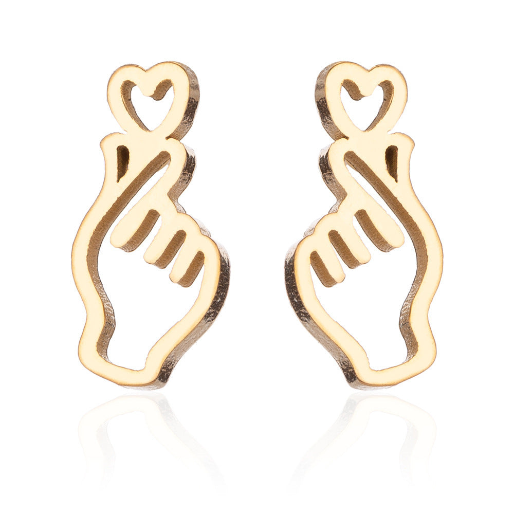 Korean fashion stainless steel ear jewelry