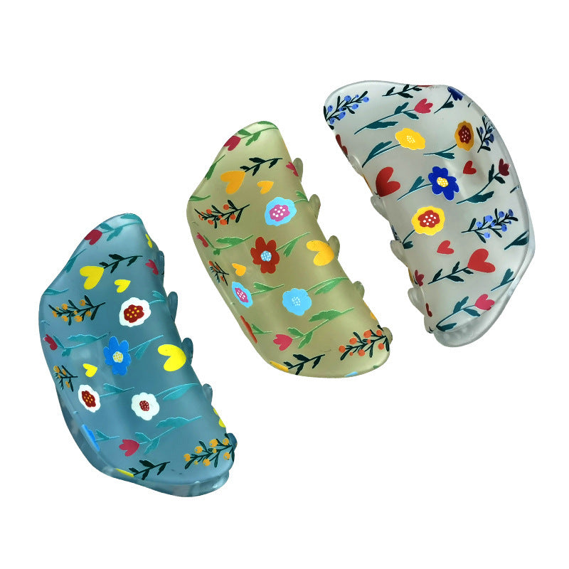 Frosted Hair Clip Flower Fashion