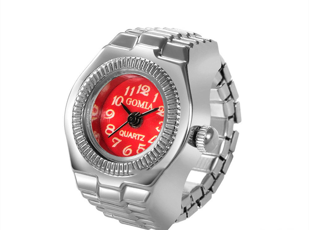 Rivet Peach Heart Retro Octagonal Ring Watch