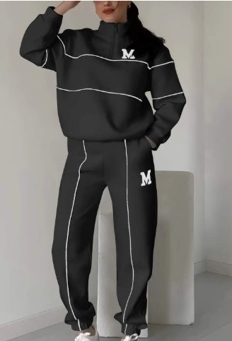 2 Piece Outfits Lounge Hoodless Pullover Sweatshirt Sweat suit Set With Pockets
