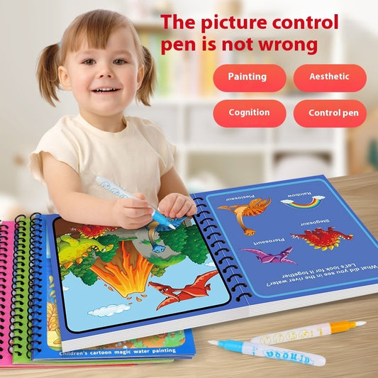 Children's Kindergarten Magic Repeated Graffiti Watercolor Painting Book Album