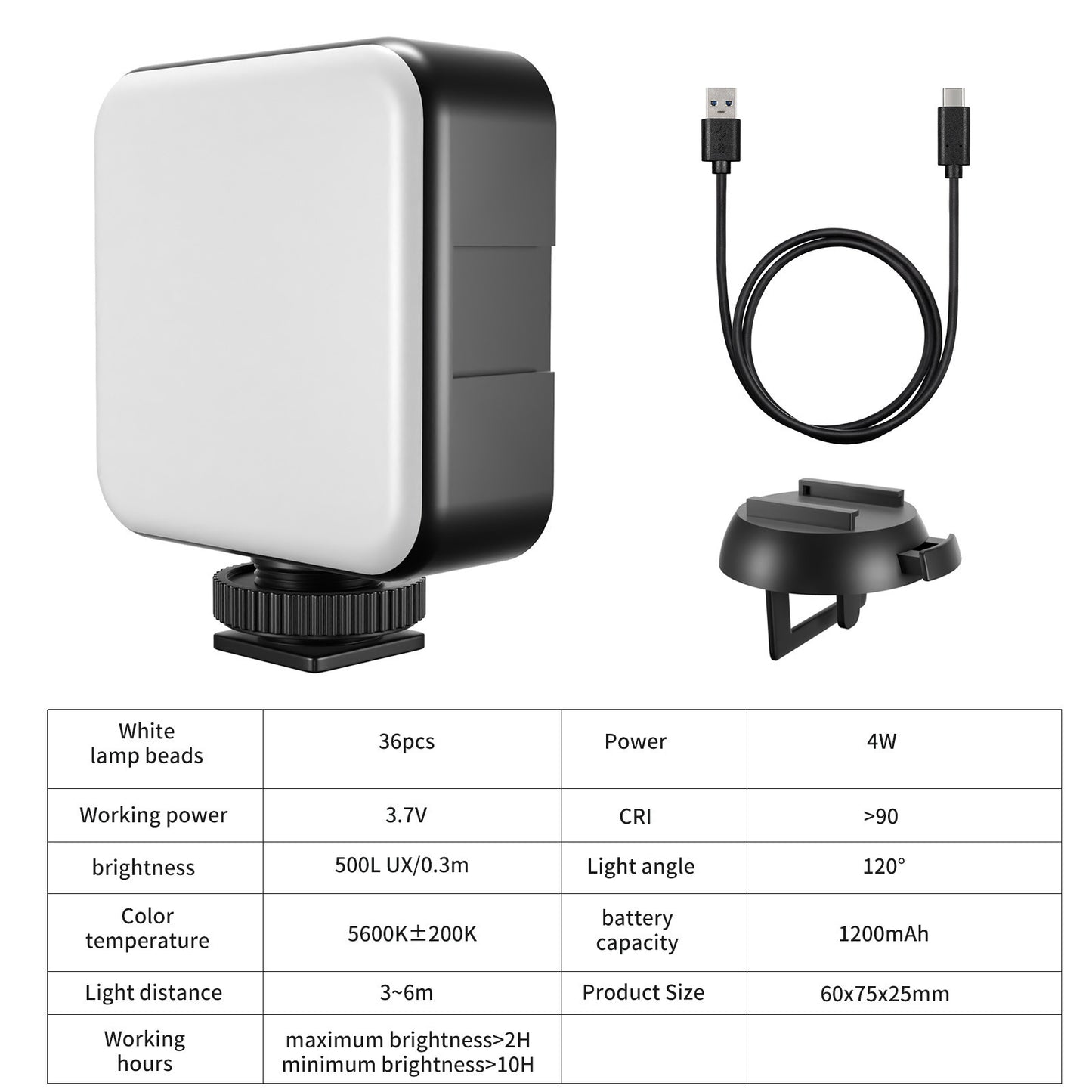 SOONPHO Video Conference 5600K LED Video Cube Style Light
