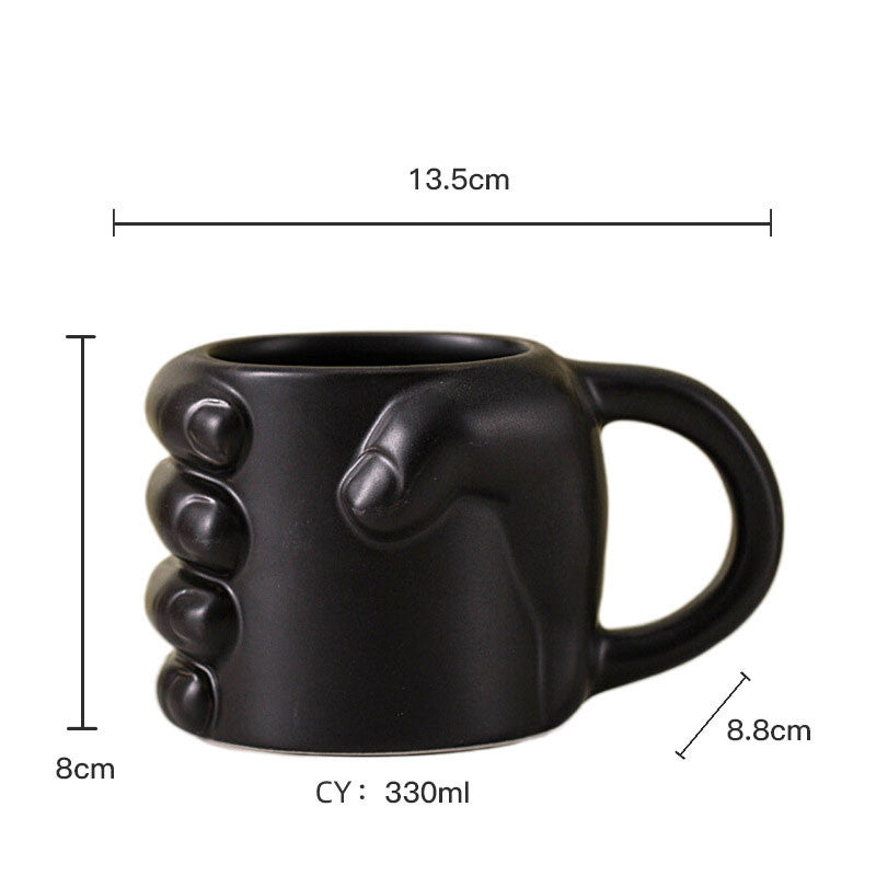 Hand around the Cup art Ceramic Mug