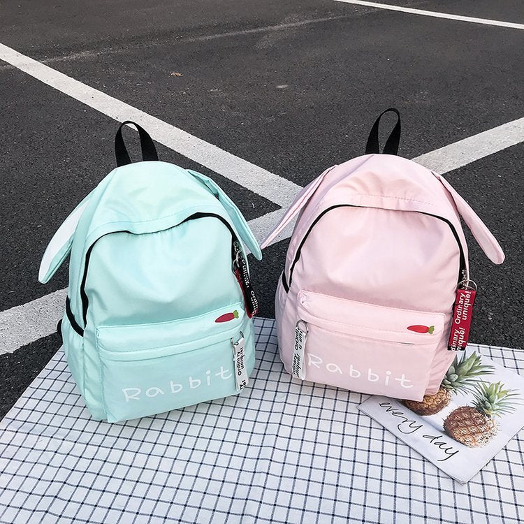 Waterproof nylon big ears backpack new cartoon cute embroidered leisure backpack junior high school bag
