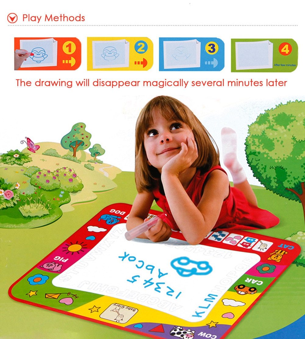 Kids Add Water with Magic Pen Doodle Painting Picture Water Drawing Play Mat