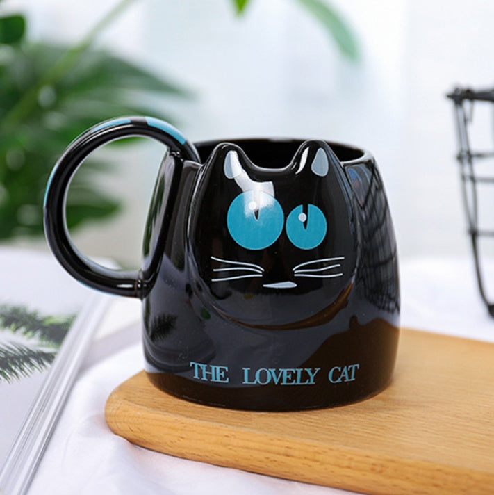 400ml Korean cute cat head cupp