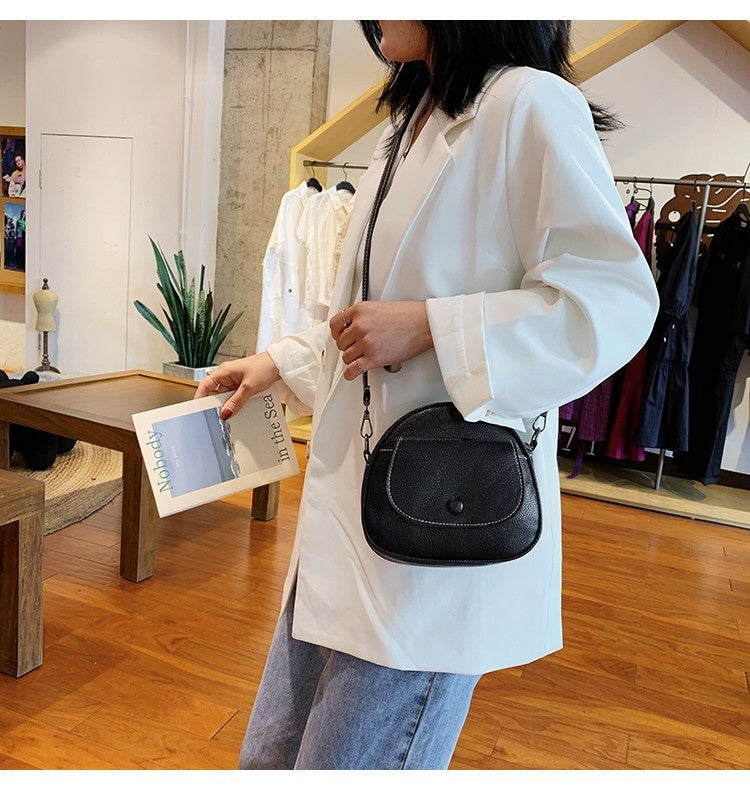 PU shoulder retro messenger bag