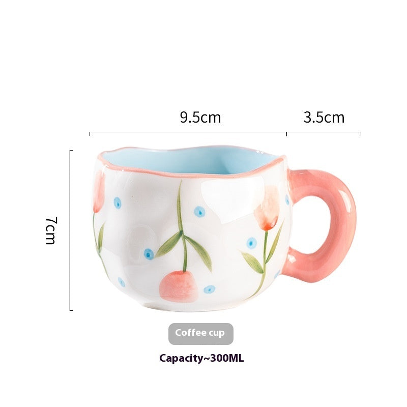 Cute Girl Heart Creative Hand-pinched Coffee Cup