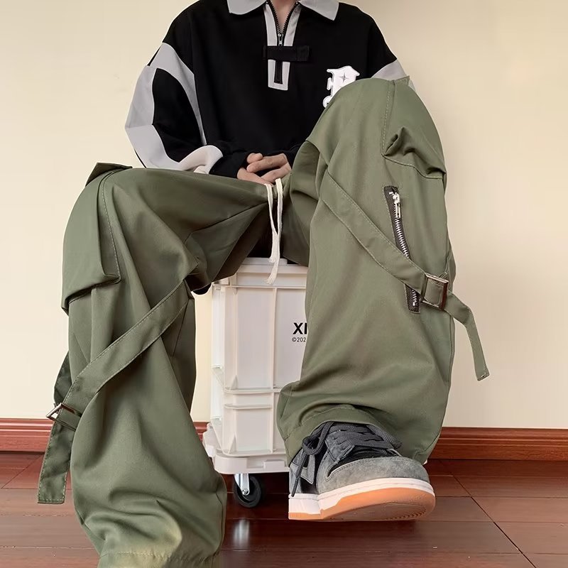 ゆったりストレートカーゴパンツ メンズ