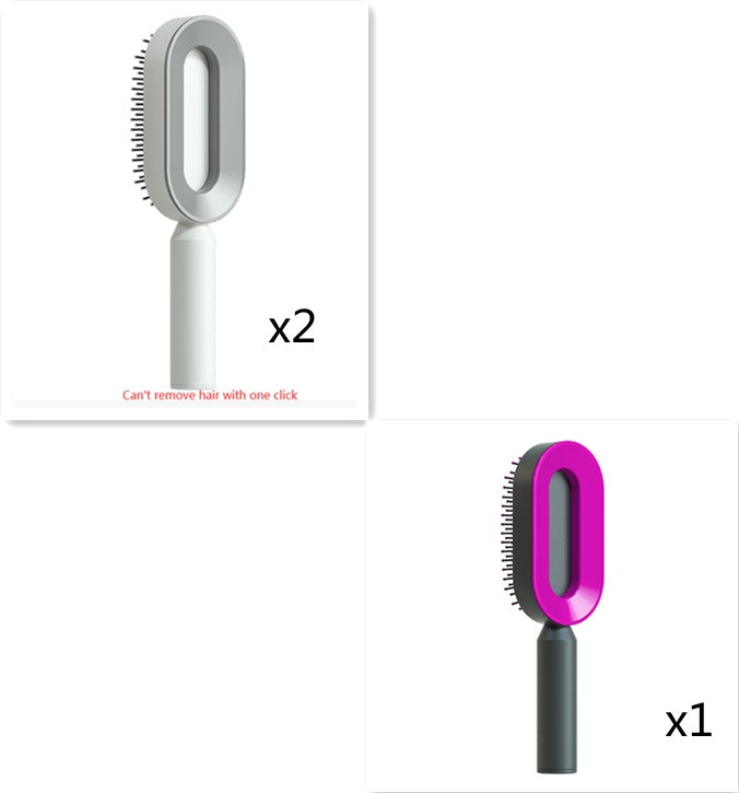 女性用セルフクリーニングヘアブラシ ワンキークリーニング