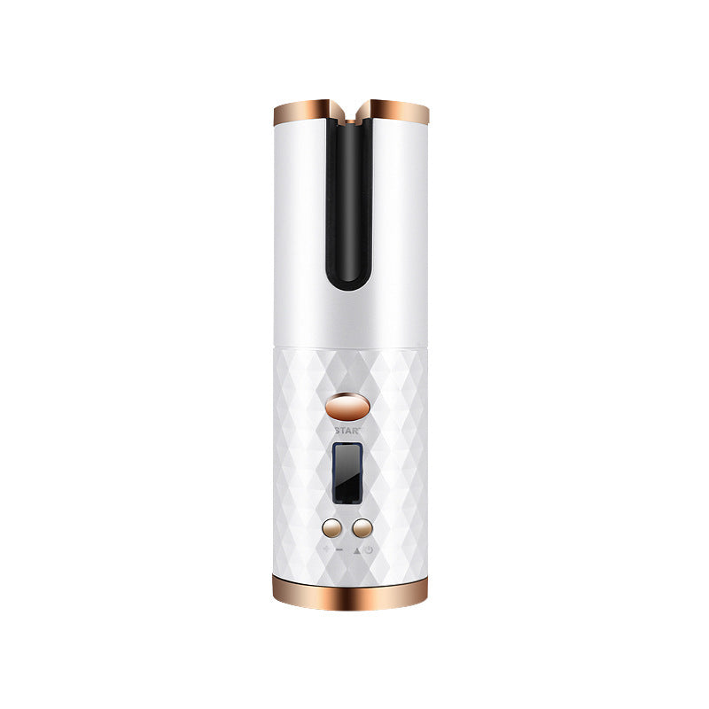 Rechargeable Automatic Hair Curler Portable Hair Curling Iron with LCD Display