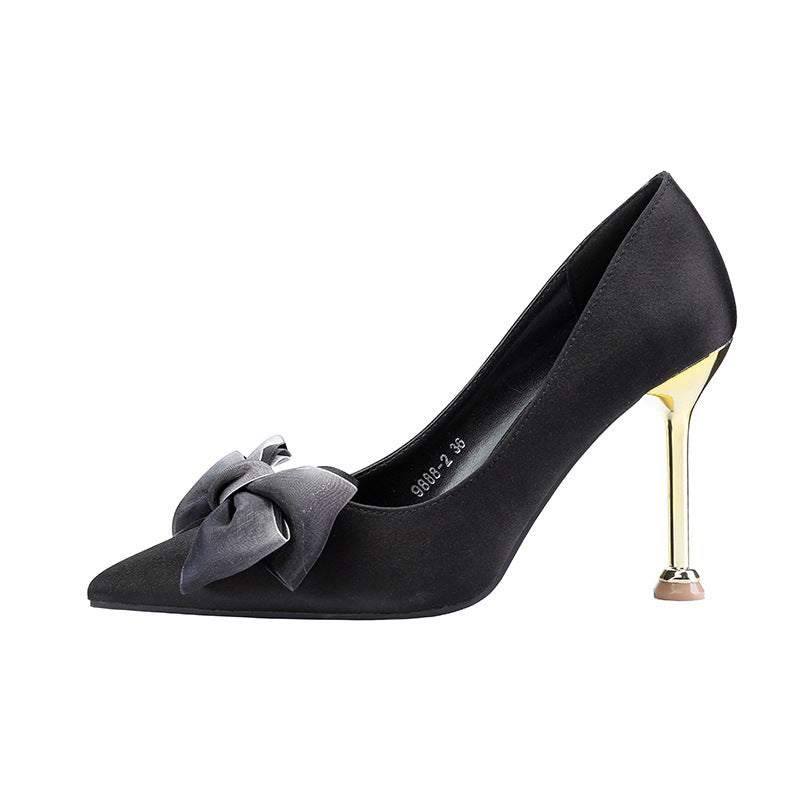 High Heels Stiletto Bow Shoes