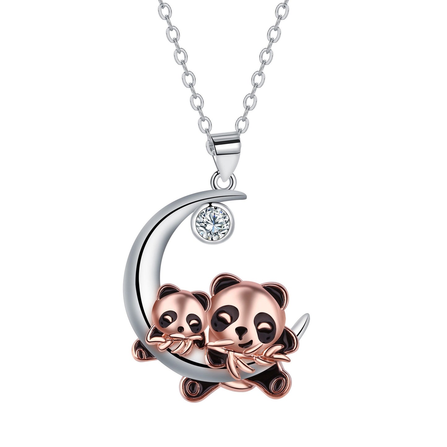 Moon Panda Clavicle Chain Cute National Treasure Necklace