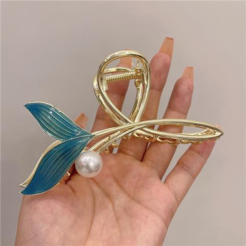 Blue Pearl Exquisite Fishtail Barrettes Large Hair Claw