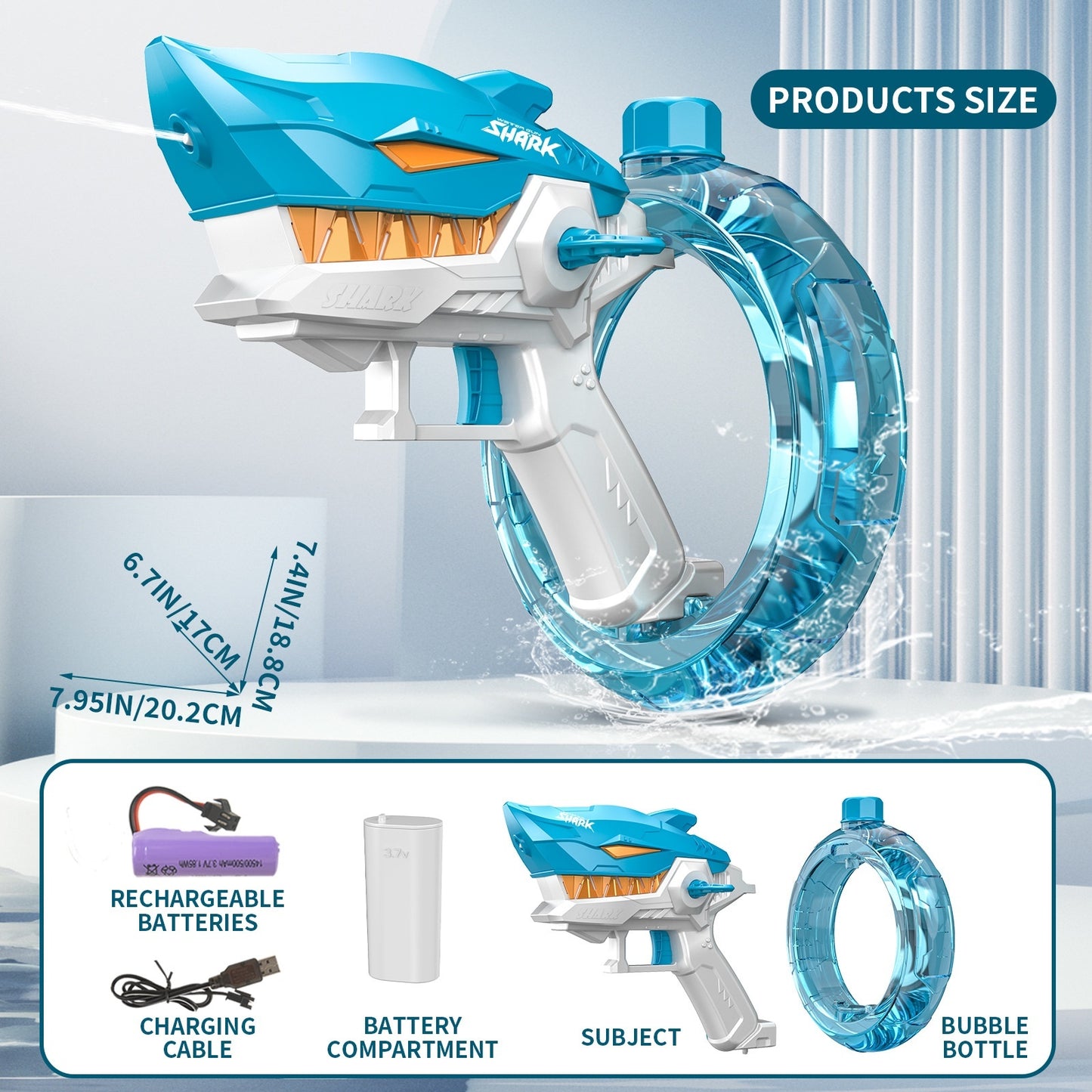 New Shark Electric Water Gun Toys Fully Automatic