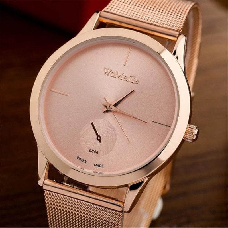 Mode Legierung Gürtel Mesh Minimalistischen Stil relogio feminino saat Uhr für frauen