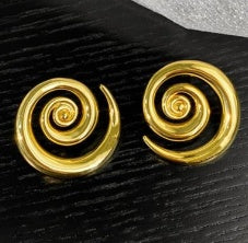 Geometrische Rotation 18K Gold Ohrringe
