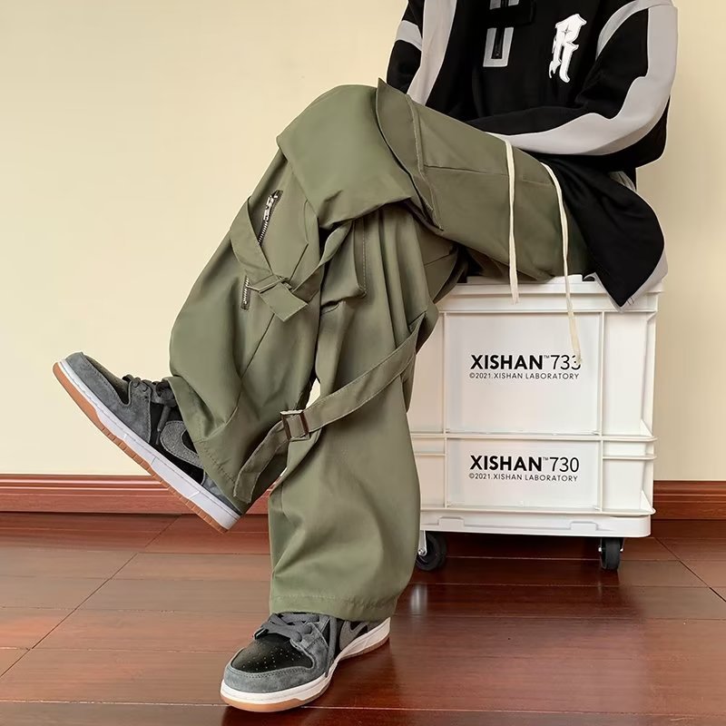 ゆったりストレートカーゴパンツ メンズ