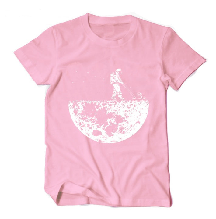 Moon Print Men T Shirt